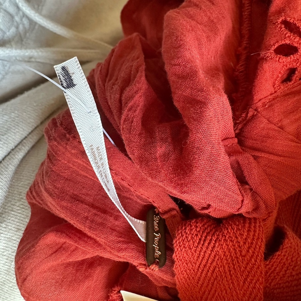 Free People Red Maxi Skirt Set Smocked Casual - Picture 6 of 10